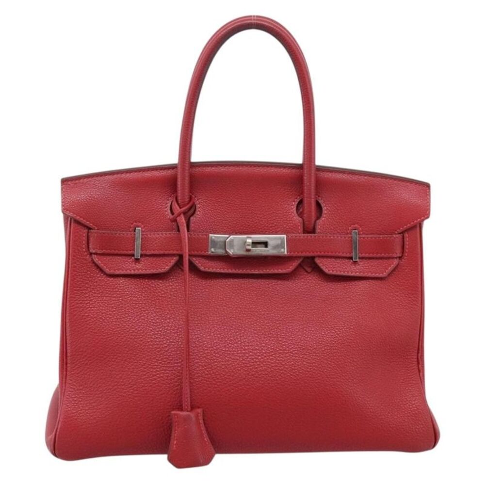 Hermes Birkin Red Togo With Palladium Hardware Red Leather Handbag